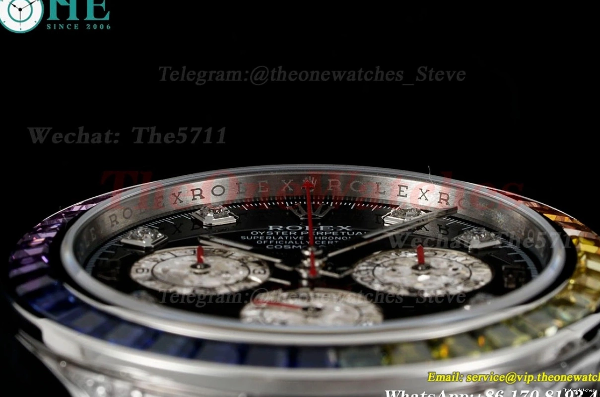 SS Black SS ZF Dia Rainbow SH4130 116599 Daytona 40mm 0206